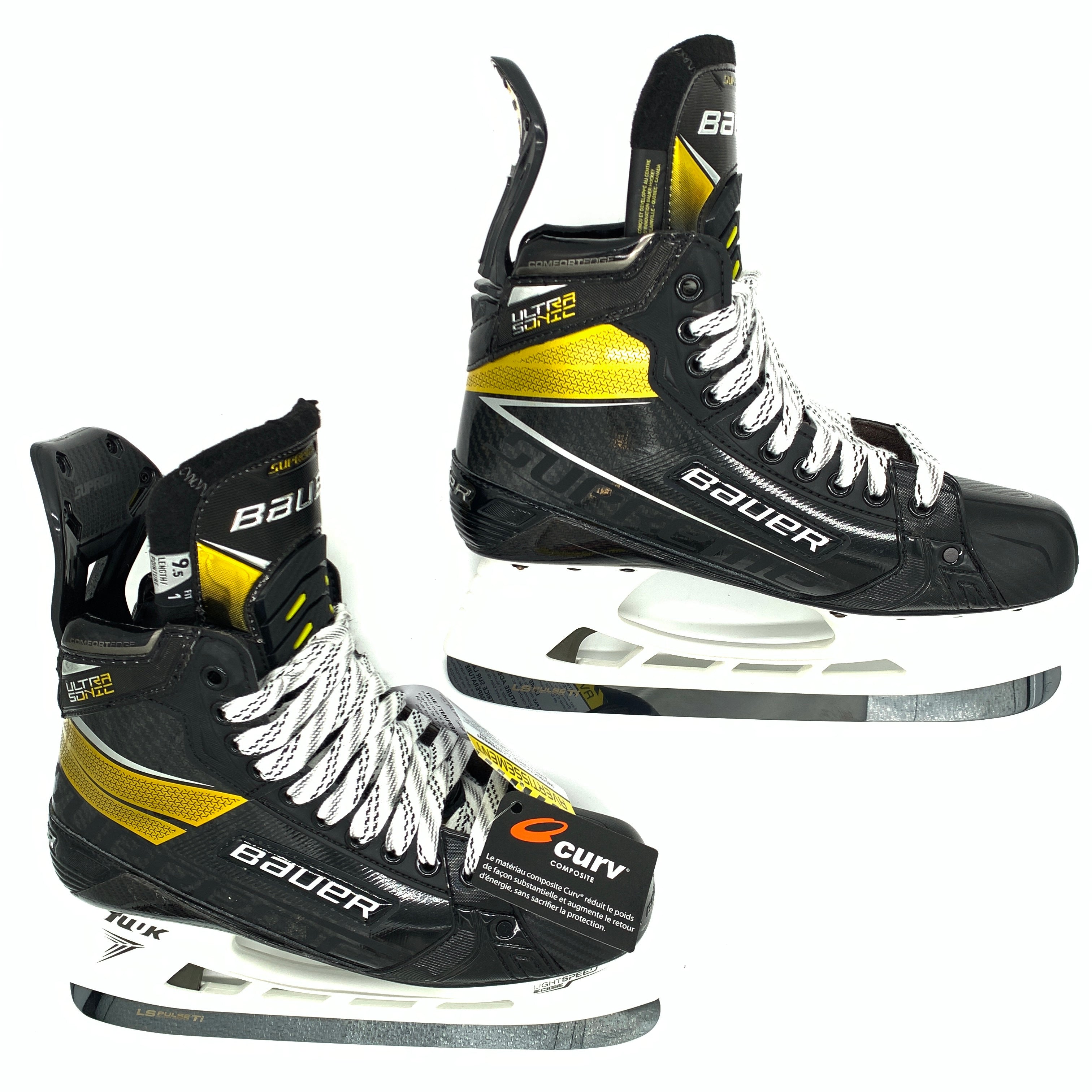 Patins de hockey Bauer Supreme Ultrasonic - Pro Stock - Taille 9,5 Fit 1
