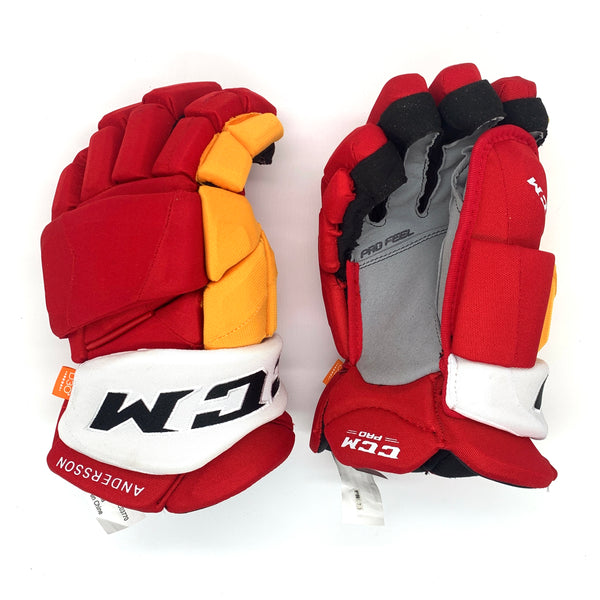 CCM HGPJS - NHL Pro Stock Glove - Rasmus Andersson (Red/Yellow/White)