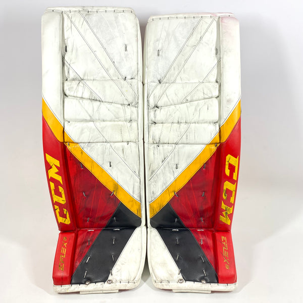 CCM Extreme Flex 5 - Used Pro Stock Senior Goalie Full Set - Full Right (White/Black/Red/Yellow)