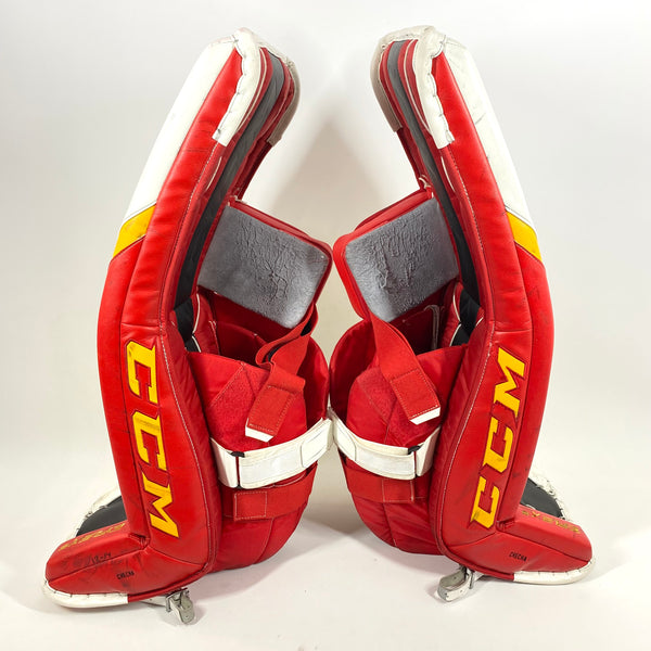 CCM Extreme Flex 5 - Used Pro Stock Senior Goalie Full Set - Full Right (White/Black/Red/Yellow)