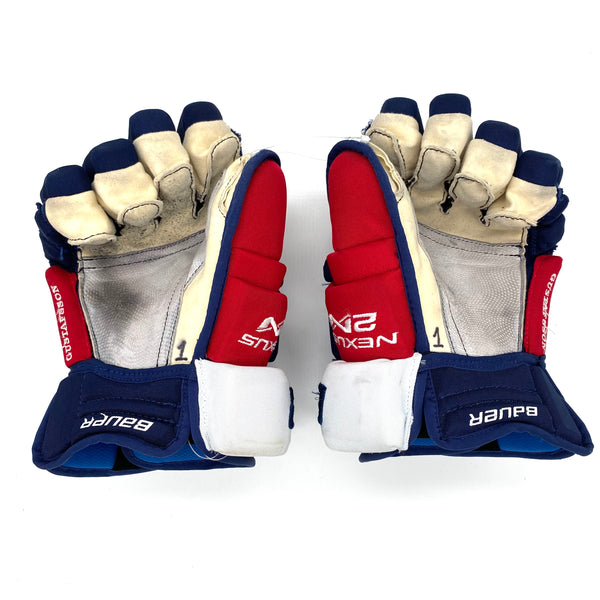 Pro Stock Bauer Nexus 2N - Used NHL Glove - Washington Capitals - Erik Gustafsson (Navy/Red/White)