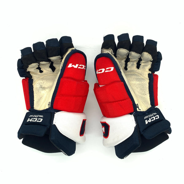 CCM HGTK - Used NHL Pro Stock Gloves - Washington Capitals - Lars Eller (Navy/Red/White)