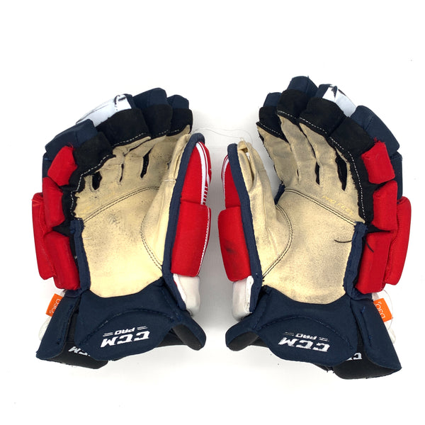 CCM HGJS - Used NHL Pro Stock Glove - Washington Capitals - Matt Irwin (Navy/Red/White)