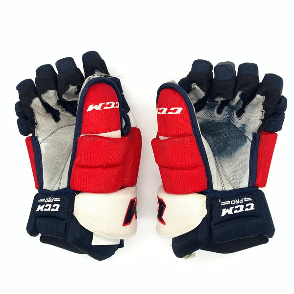 CCM HGTKPP - Used NHL Pro Stock Gloves - Washington Capitals (NHL) - Garnet Hathaway (Navy/Red/White)