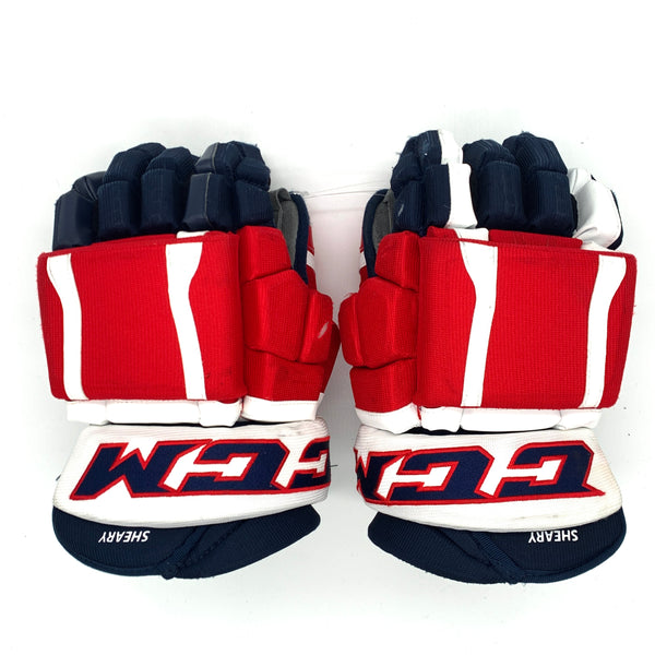 CCM HGCL - Used NHL Pro Stock Gloves - Washington Capitals - Conor Sheary (Navy/Red/White)