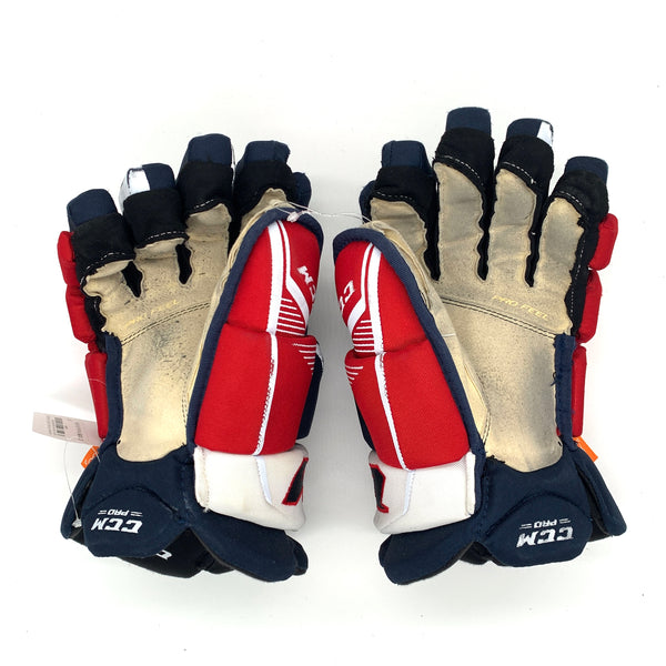 CCM HGJS - Used NHL Pro Stock Gloves - Washington Capitals - Matt Irwin (Navy/Red/White)