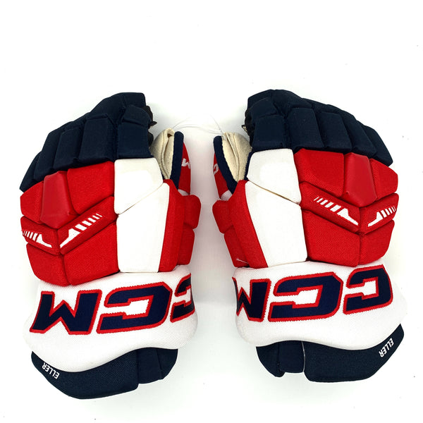 CCM HGTK - Used NHL Pro Stock Gloves - Washington Capitals - Lars Eller (Navy/Red/White)
