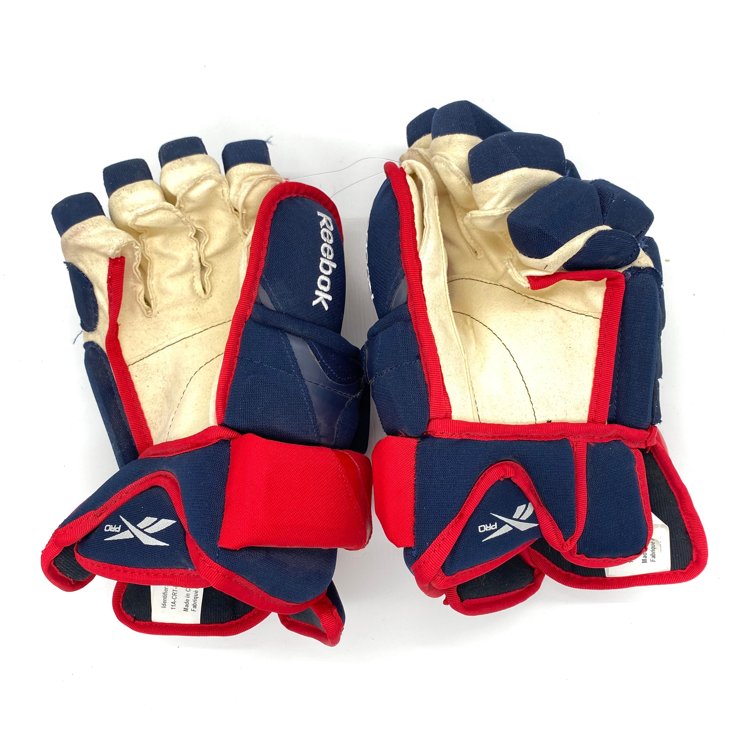 Reebok 11A - Gants Pro Stock d'occasion (bleu marine/rouge)