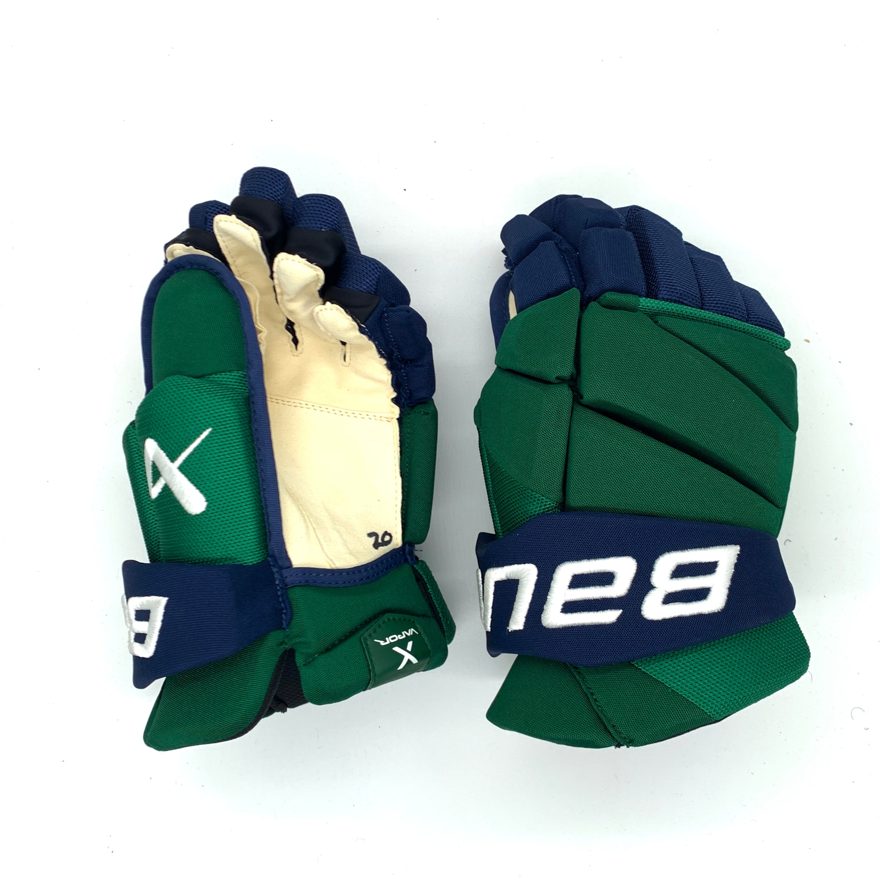 Bauer Vapor Hyperlite - Premium Used Pro Stock Glove (Green/Blue)