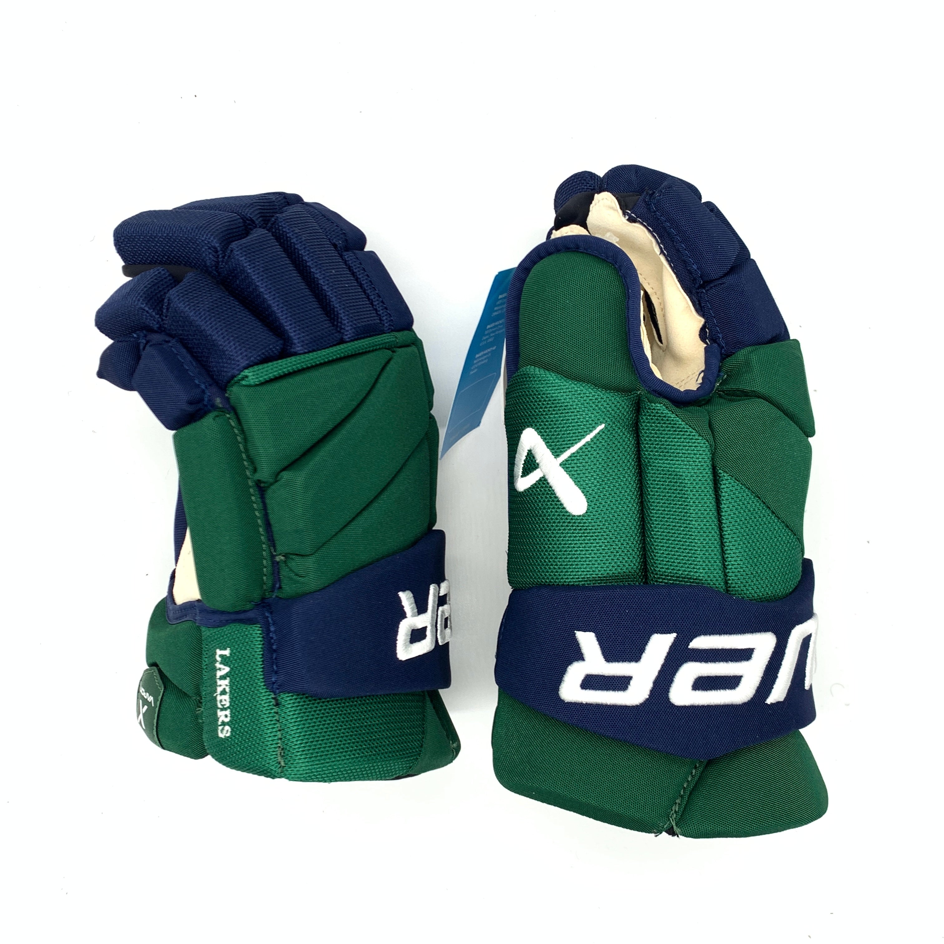 Bauer Vapor Hyperlite - NCAA Pro Stock Glove (Green/Blue)