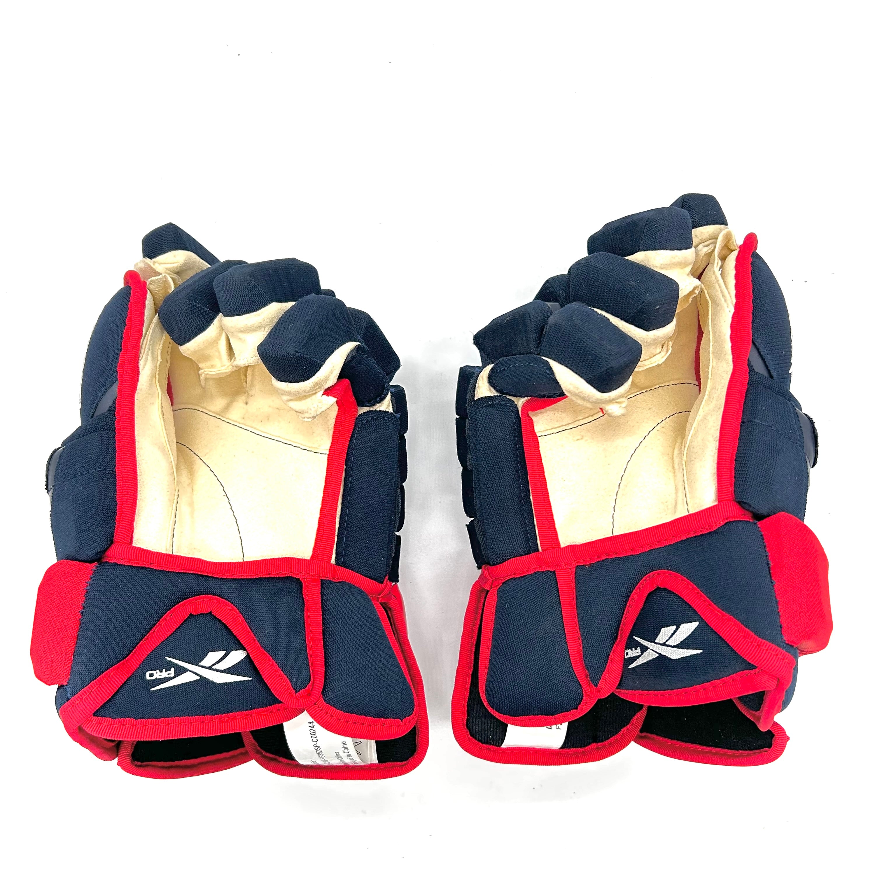Reebok 852T - Gants Pro Stock d'occasion (bleu marine/rouge)