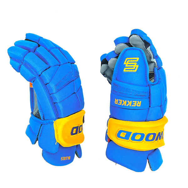 Sherwood Rekker Legend Pro - NHL Pro Stock Glove - St. Louis Blues (Blue/Yellow)