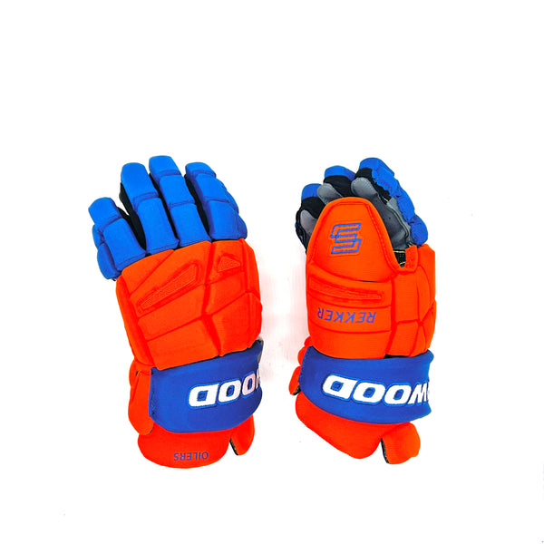 Sherwood Rekker Legend Pro - NHL Pro Stock Glove - Edmonton Oilers (Orange/Blue)