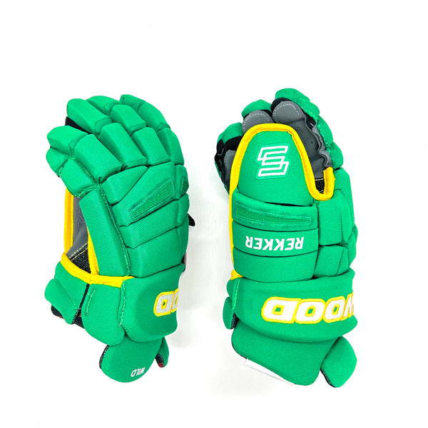 Sherwood Rekker Legend Pro - NHL Pro Stock Glove - Minnesota Wild (Green/Yellow)
