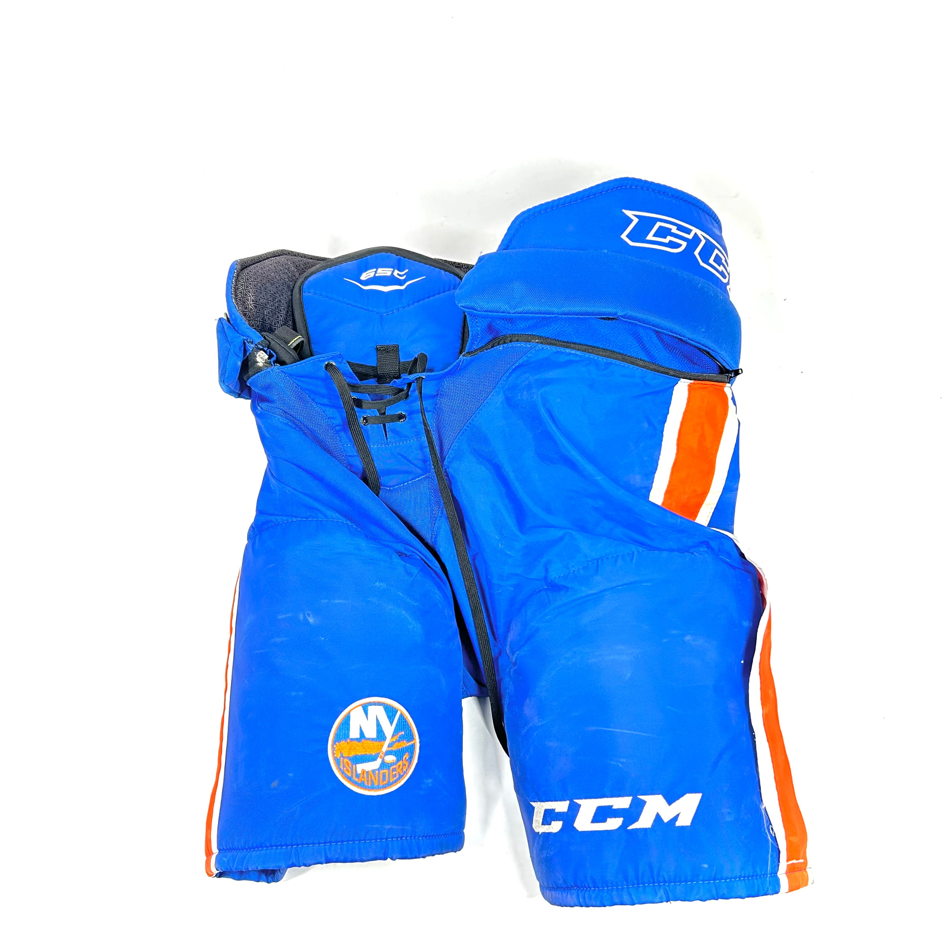 CCM HP65C - Used NHL Pro Stock Hockey Pants - New York Islanders - (Blue/Orange/White)