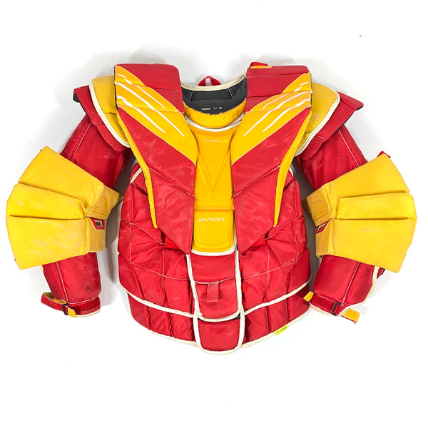 Bauer Vapor Hyperlite - Used Pro Stock Goalie Chest Protector (Red/Yellow)