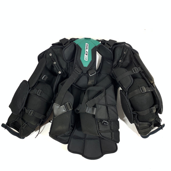 Vaughn SLR3 Pro Carbon - Used Pro Stock Goalie Chest Protector (Black/White/Green)