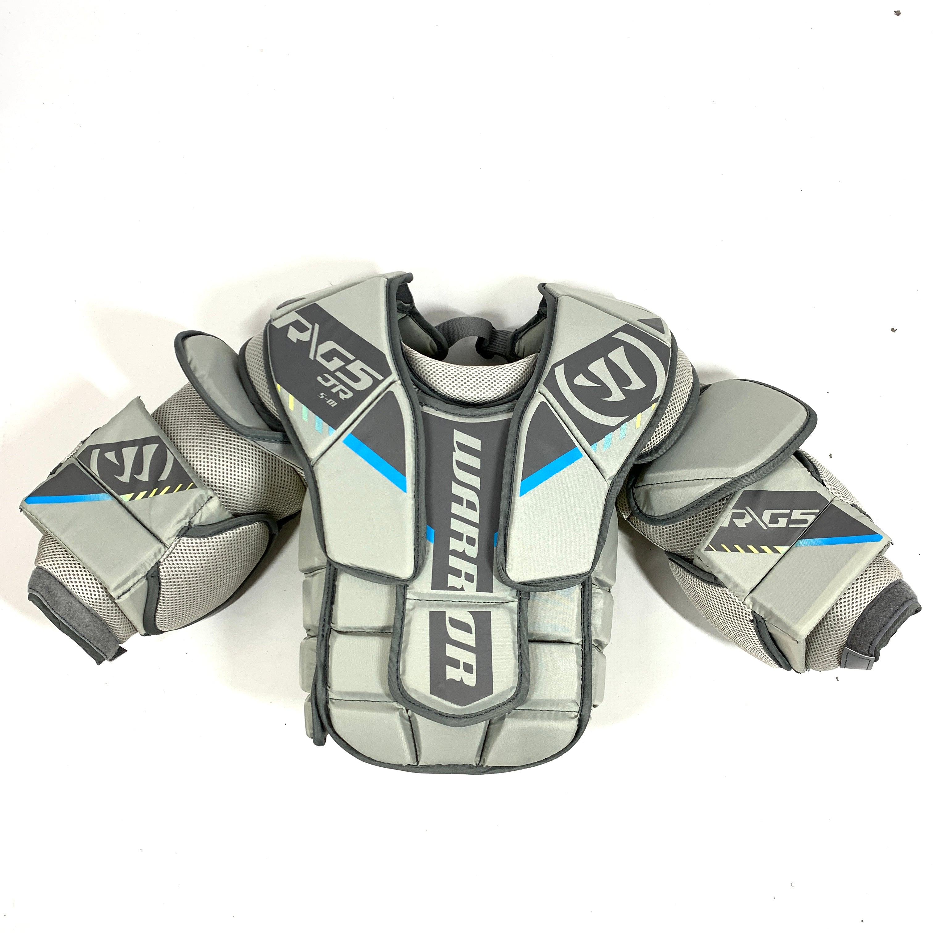 Warrior Ritual G5 - Nouveau plastron de gardien Pro Stock (gris) - Junior