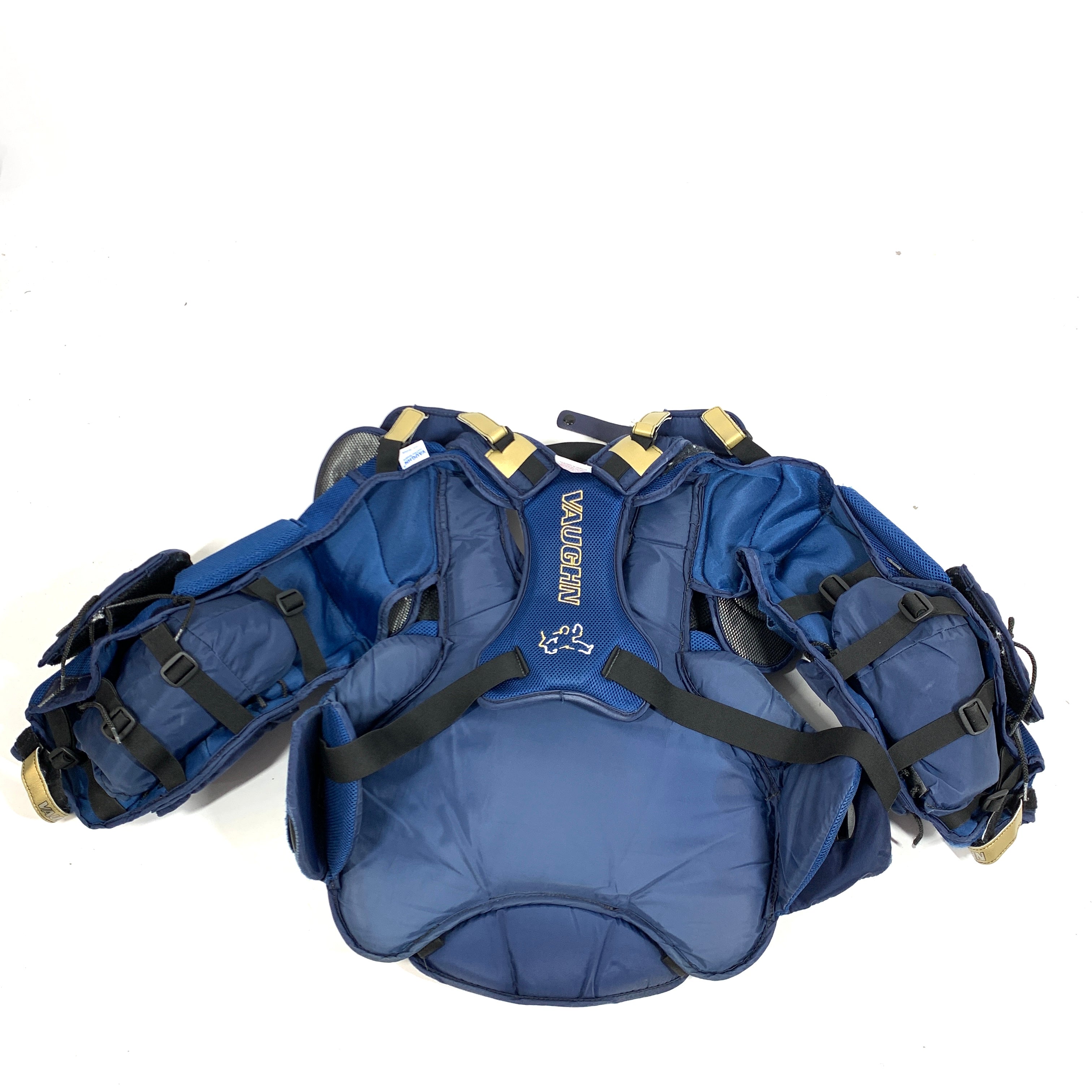 Vaughn VE8  - Used Pro Stock Goalie Chest Protector (Blue/Gold)