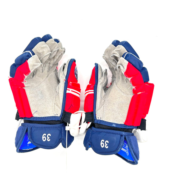 Used Gloves - Pro Stock Warrior Covert - Washington Capitals - Anthony Mantha (Navy/Red/White)