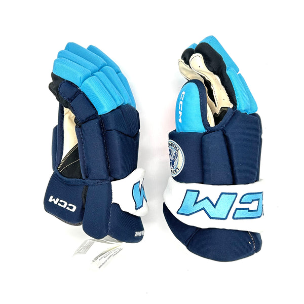 CCM Tacks 85C - Pro Stock Hockey Glove (Sky Blue/Navy)
