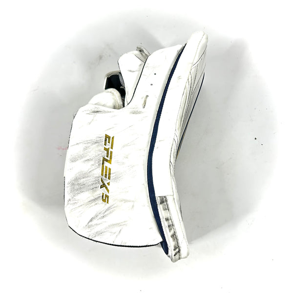 CCM Extreme Flex 5  - Used Goalie Blocker (White/Navy/Gold)