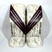 Bauer Vapor HyperLite - Pro Stock Goalie Pads (White/Maroon)