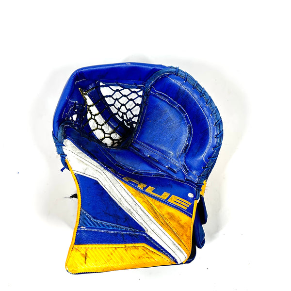 True L12.2 - Used Pro Stock Goalie Glove (Blue/Yellow)