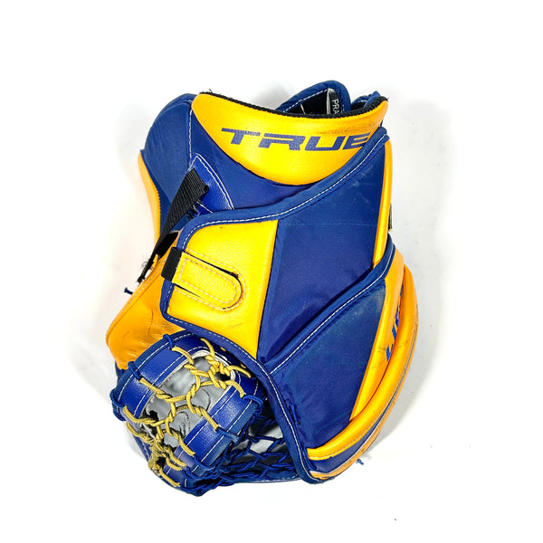 True L12.2 - Used Pro Stock Goalie Glove (Blue/Yellow)