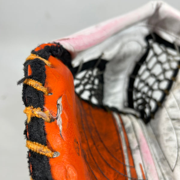 Bauer 2X Pro - Used Full Right Pro Stock Goalie Glove - (Orange/Black)
