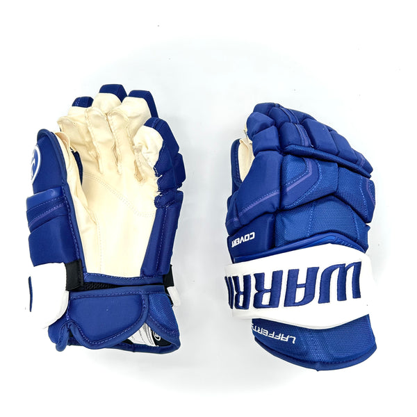 Warrior Covert QRE - NHL Pro Stock Glove - Sam Lafferty (Blue/White)