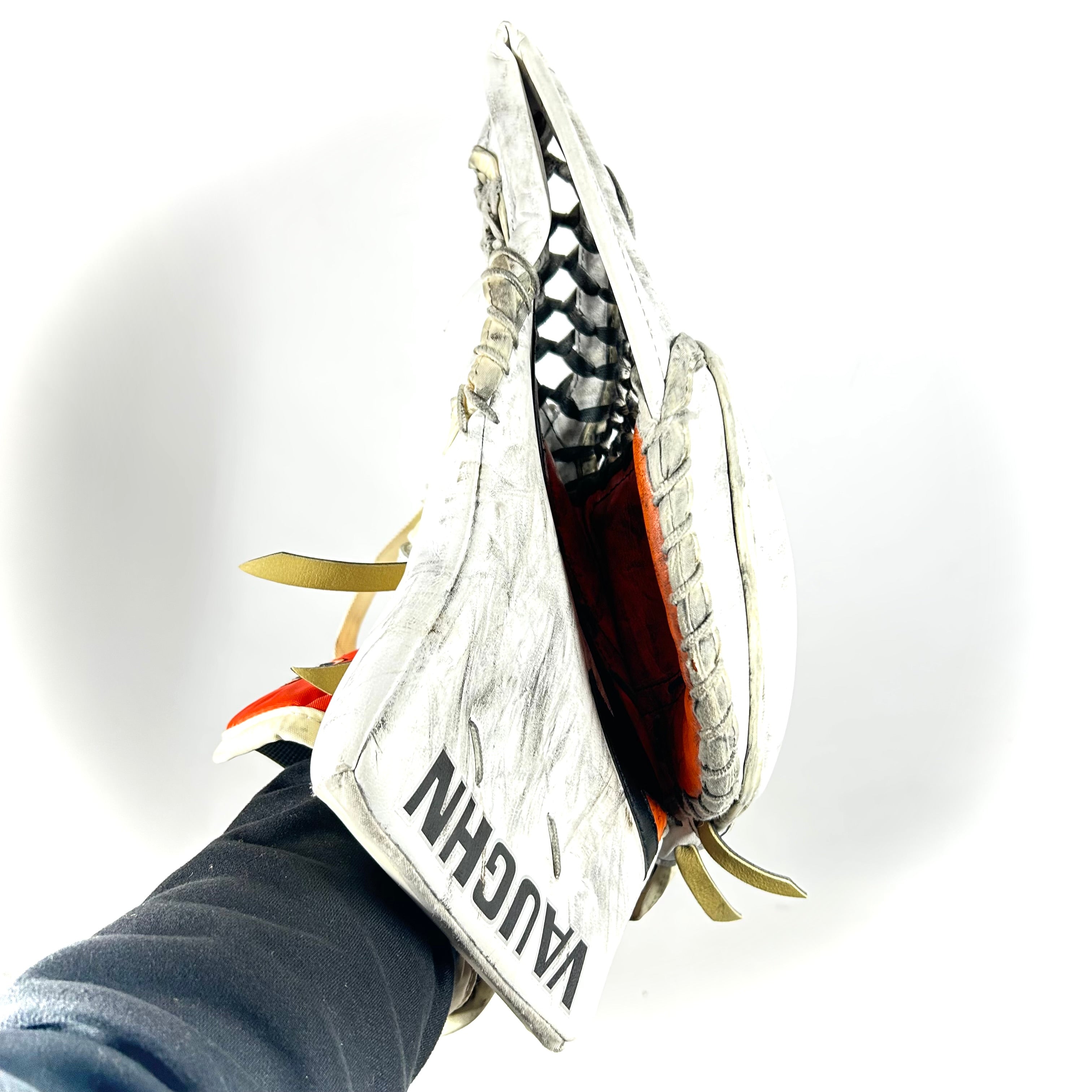 Vaughn Velocity VE8 - Gant de gardien de but Pro Stock d'occasion (blanc/orange)