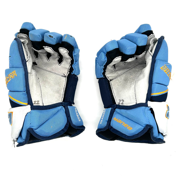 Bauer Supreme Ultrasonic - Used Pro Stock Glove (Blue/Yellow)