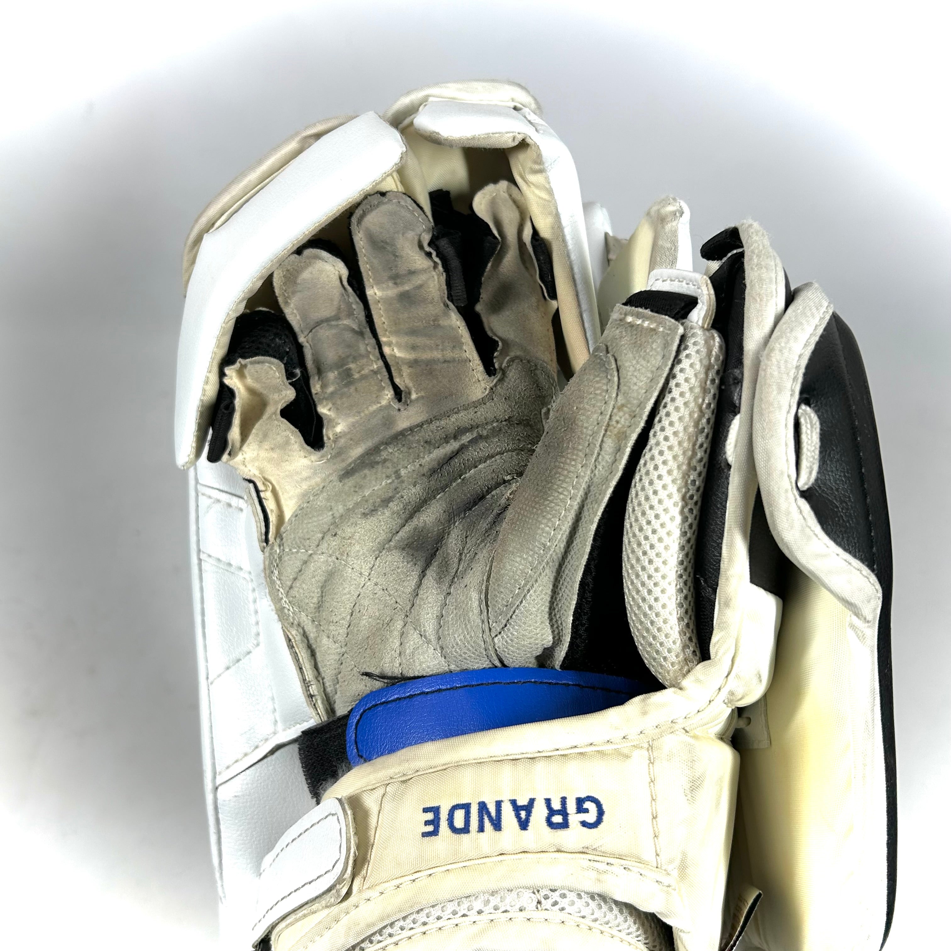 Bloqueur de gardien Vaughn Velocity VE8 Pro Carbon d'occasion (blanc/bleu/noir)