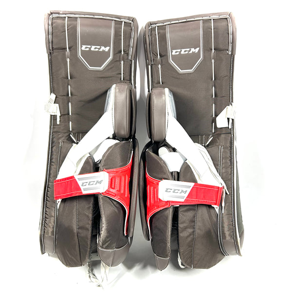 CCM Extreme Flex 4 - Used Pro Stock Senior Goalie Pads (Brown/Red)