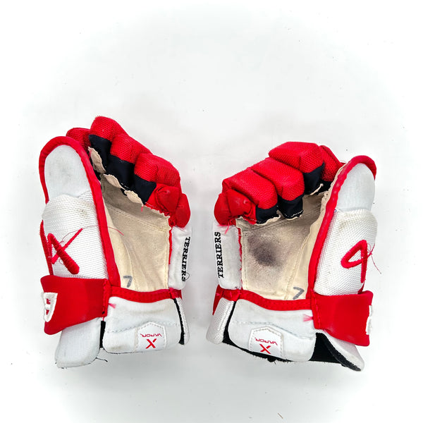 Bauer Vapor Hyperlite - Used Pro Stock Glove (White/Red)