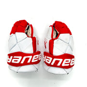 Bauer Vapor Hyperlite - Gants Pro Stock d'occasion (blanc/rouge)