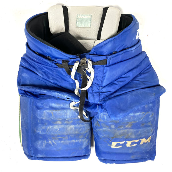 CCM HPG12A - Used CHL Pro Stock Goalie Pants (Blue/Green)