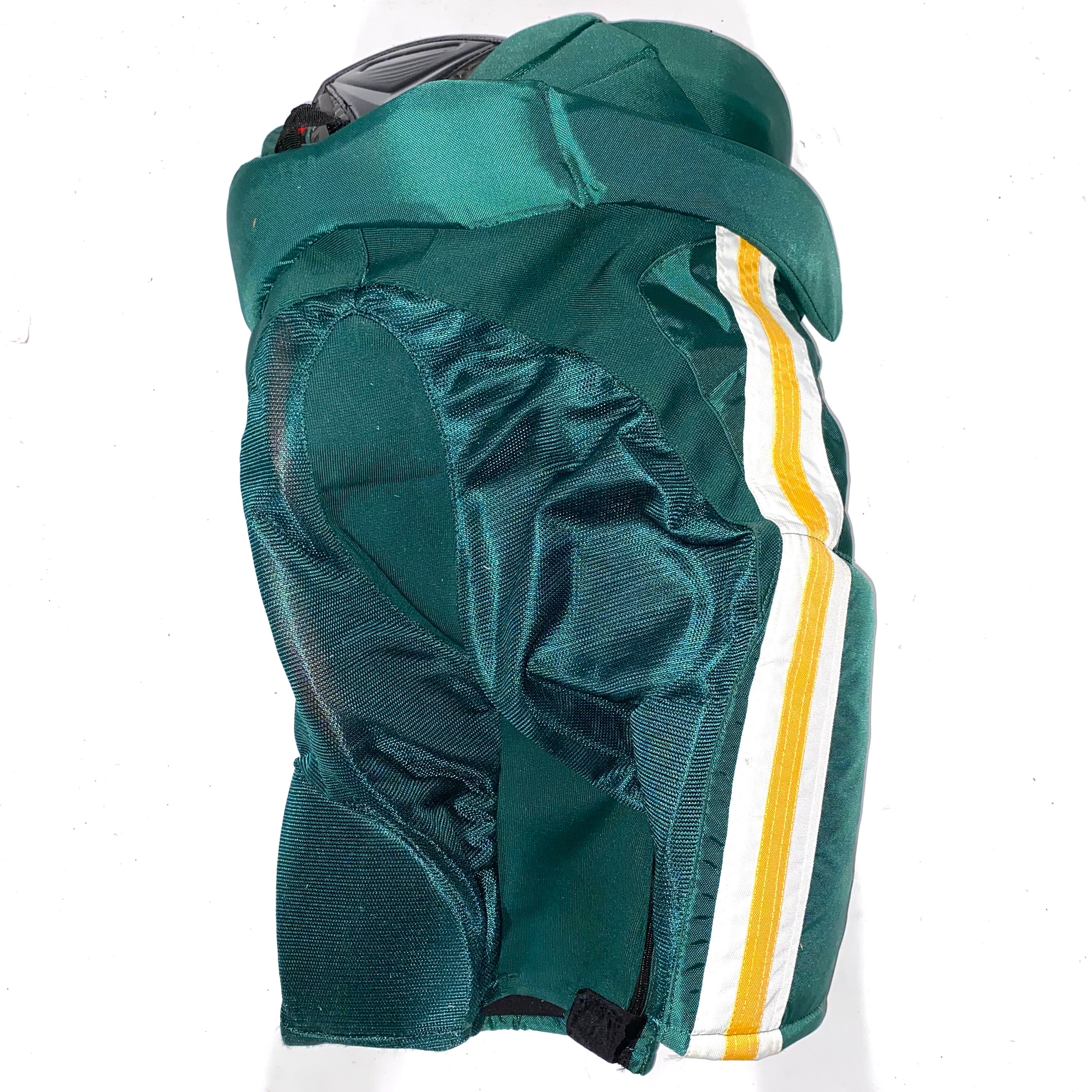 Bauer Vapor - Pantalon de hockey NCAA Pro Stock d'occasion (vert/jaune/blanc)