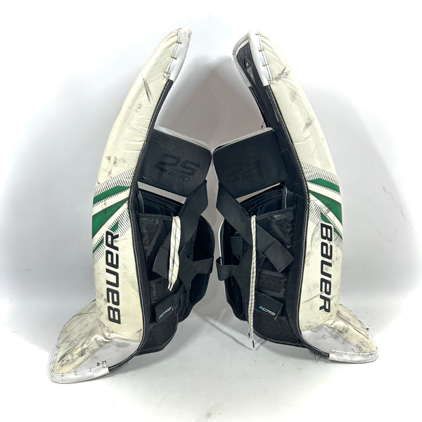 Bauer Supreme 2S Pro - Used Pro Stock Goalie Pads - Full Set (White/Green)