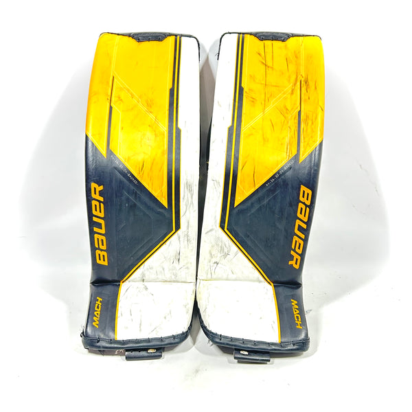 Bauer Supreme Mach - Used OHL Pro Stock Goalie Pads (Yellow/Black/White)