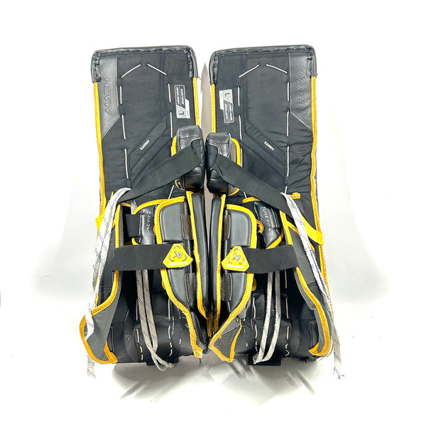 Bauer Supreme Mach - Used OHL Pro Stock Goalie Pads (Yellow/Black/White)