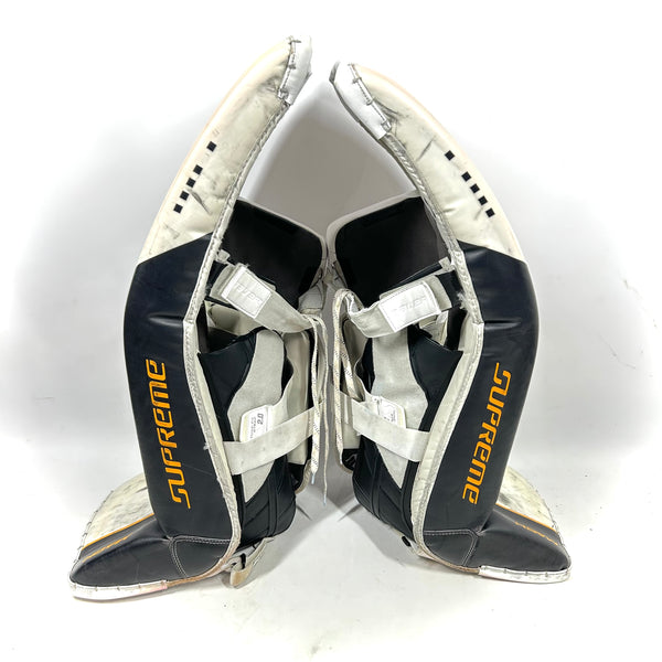 Bauer Supreme Mach - Used OHL Pro Stock Goalie Pads (White/Black/Yellow)