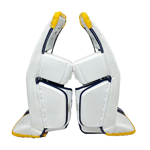 Bauer Supreme Mach - OHL Pro Stock Goalie Pads (Navy/White/Yellow)