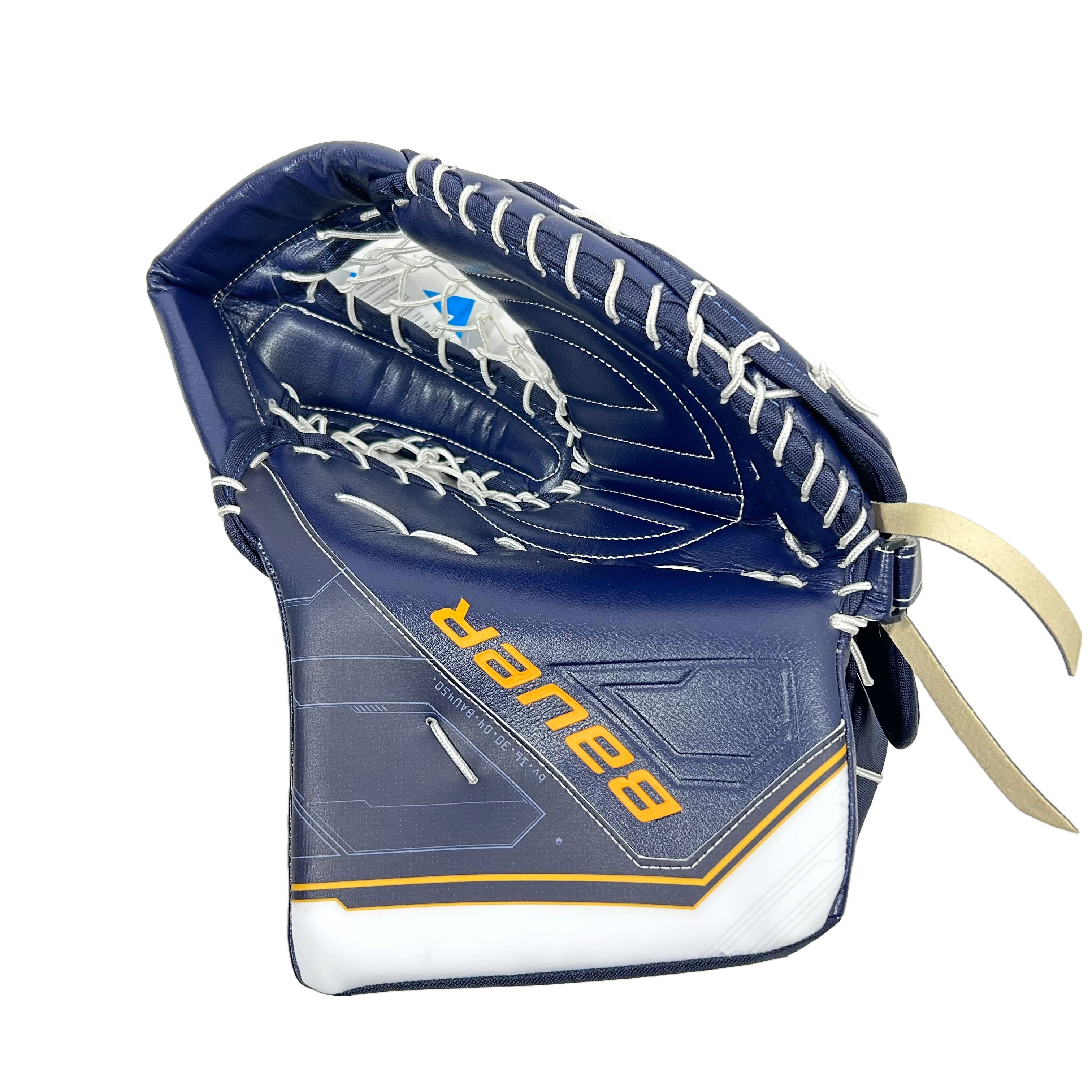 Bauer Supreme Mach - OHL Pro Stock Goalie Pads (Navy/White/Yellow)