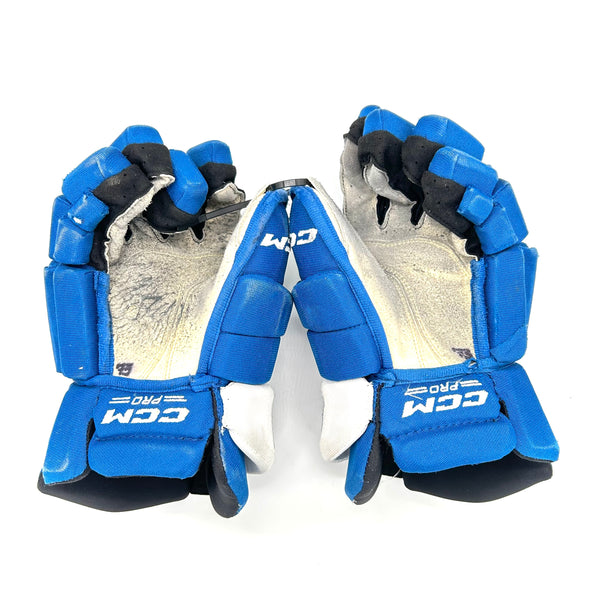 CCM HGTKPP - Used NHL Pro Stock Glove - Colorado Avalanche (Blue)