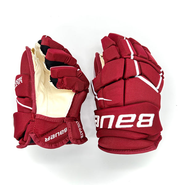 Bauer Supreme Ultrasonic - NCAA Pro Stock Gloves - Intermediate (Maroon/White)