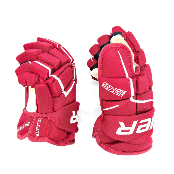 Bauer Supreme Ultrasonic - NCAA Pro Stock Gloves - Intermediate (Maroon/White)