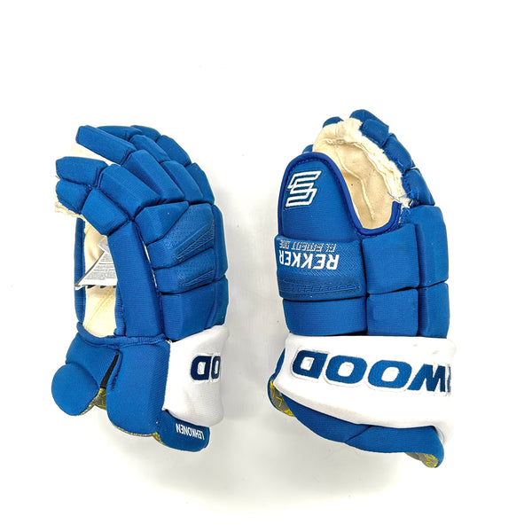 Sherwood Rekker Element One - NHL Pro Stock Glove - Artturi Lehkonen (Blue/White)