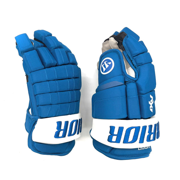 Warrior Dynasty AX1 - NHL Pro Stock Glove - Miles Wood (Blue/White)